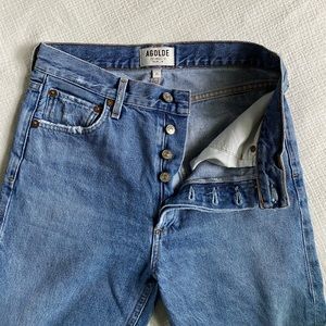 AGOLDE straight leg jeans.